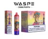 WASPE 15000パフ使い捨てベイプメッシュコイル850MAHタイプ-C22ML LCDディスプレイパフ15Kベイプペンプレフィルドポッド10フレーバーパフ15K Eタバコvsランドムトルネード15K 12K 9K