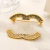 Women Designer Brand Brooches Gold Plated Inlay Crystal Rhinestone Jewelry Back Letter Brooch Pin Men Marry Wedding Party Cloth