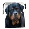 Rottweiler Cachor de cachorro Bolsas de traço de tração Bolsa de travel Pouch Bolsa de Travel Pouch Roupos de Armazenamento 18x22cm tecido de cetim novo R1mt#