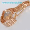 AP LOISIR WROW Watch Classic Series 15155or Match masculin 18K Rose Gold With Diamond Automatic Machinery Swiss Watch World Famous Luxury Watch Diamètre 36 mm