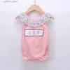 Rompers Neugeborene 0-3T Strampler Babi Girls Kleidung Ice Sticker Bodysuit Outfit Ärmelflecken ein Stück Shorts Pink Bow Overall L410