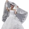one Layer White Ivory Lace Appliqued Wedding Dres Veils Bridal Accories Veil For Bride E5ro#
