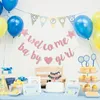 Party Decoration Latte Baby Shower Decor Glitter Banner Emblems Banners Decorations Bunting Decorate Little