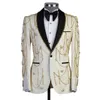 Sciamolo da smoking maschile vintage maschile da un pulsante a petto singolo petto di strass sposo ballo da ballo per matrimoni Blazer pantaloni+cappotto personalizzato Made