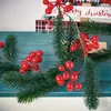 Dekoratif Çiçekler 180cm Noel Çelenk Yıl Yeşil Partisi Yapay Ağaç Asma Asma Meyve