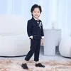 Suits Boys Double Breasted Wedding Suit Children Photography Dress Kids 1Year Birthday Performance Formal Suit Teen Ceremony Costume