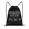 Aangepaste Brompts Bike Drawring Backpack Bags Men Women Lightweight Gym Sports Sackpack Sacks voor winkel C8NL#