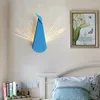 Lampe murale Minimaliste moderne paon E27 LED BULBE INDOOR POUR LA CHAMBRE SALLE DES BACILITÉ DES BACILITÉ NORDIQUE DÉCOR