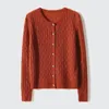 Kvinnors stickor Birdtree 75% kashmir 25% Mulberry Silk Cardigan Sweater V-Neck fransk slouchy kabel Komfort andas pendling Knit T30030QD
