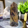 التماثيل الزخرفية الطبيعية Crystal Point Wand Stone Stone Home Decoration Reiki Towered Tower