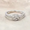 Кластерные кольца Caoshi Chic модные обручальные кольцо леди стильные блестящие циркониевые украшения пальцев для свадебных предложений аксессуары женщины