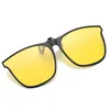 Novos óculos de sol de clipe de quadro TR, óculos de sol polarizados da moda, miopia masculina e feminina de grande estrutura, óculos de sol de clipe