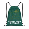 Aussi Motor Racing Sac à cordon hommes hommes femmes pliables gymnase sportive Sackpack Fernando numéro 14 sac à dos E7ie #