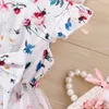 Robes de fille robe d'été pour filles belles imprimés floraux manches volantes en coton volants en tulle princesse pour tout-petits