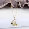 Colliers pendants Collier d'oiseau de lune en zircone cubique pour les femmes de la mode Girls de haute qualité Bijoux de fête de mariage Accessoires