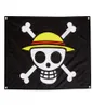 Custom One Piece Straw Hat Pirate Flags Banners 3x5ft 100D Polyester High Quality With Brass Grommets3683346