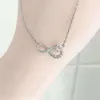 Designer swarovskis gioielli shi jia 1 1 modello originale collana eterna collana femminile elemento di rondine cristallo infinito catena del colletto della catena femmina