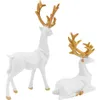 Gold Table Decor Origami Elk Ornaments Statues Home Animal Decorative Objects White Deer Figurine Christmas Decoration 240411