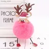 Plush Keychains 2020 Hot Selling Santa Claus Fur Ball Cute Keychains Pendant Christmas Elk Accessories Wholesale Y240415