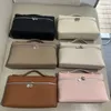 Loro torba L19 Lunch Box torebki LP Kobiety duże torby L27 Makijaż torebka oryginalna skórzana torebki płócienne strusia torebka dwukierunkowa Cross Crossbody