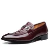 Chaussures habillées crocodile noirs hommes d'hommes oxford en cuir italien formel sapato social masculino mariage 2024