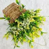 Panier de porte d'entrée de fleurs décoratives couronne de printemps magnifique conception vintage en soie et rotin décor pour les mariages pour les mariages