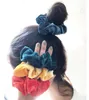 52 Style Elastic Scrunchie Ponytail Léopard Couleur pure Pleuche Velvet Fashion Hair Band femme Lady Headress Girl Hair Ring Accesso8910370