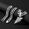 Pendant Necklaces European And American Cross-border Hip Hop Paper Airplane Cuba Necklace Personality Versatile Men's