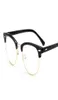 2020 Klasik Perçin Yarım Çerçeveler Gözlükler Vintage Retro Optica Göz Gözlükleri Çerçeve Erkekler Kadınlar Temizlik Çerçeve Gözlük DE4465399