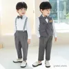 Costumes enfants luxueux gary photographie costume école de veste garçons veste pantalon bowtie anniversaire cérémonie costume