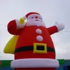12mh (40 футов) с бездувным кораблем, индивидуально надувные надувные надувные Санта -Клаус взорвать рождественский отец, старик для торгового центра игрушки