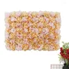 Decorative Flowers Champagne Rose Hydrangea Artificial Flower Wall Panel Wedding Party Backdrop Decor El Christmas Customized