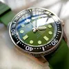 Нарученные часы Thorn Men's Diving Watch SPB185/187J1 Зеленая лента Автоматическое механическое сапфировое кристаллическое керамическое кольцо 200 М водонепроницаемое NH35A