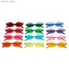 Sonnenbrille Buntes Feuer Flamme Sonnenbrille kühle Randless -Party -Cosplay -Brille flammförmige Sonnenbrille für Frauen Männer Y240416