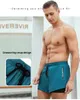 Swimons de maillots de bain pour hommes Pantalon Double couche anti-awkward lâche rapide à sec respirant de plage de plage