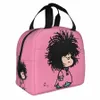 Mafalda z koszulatorem kominkowym Argentyna Argentyna izolowana torba na lunch torbę termiczną wielokrotne użycie torby na lunch torba na jedzenie piknik J7CJ#