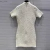 Womens Casual dress Designer dress Embossed 3D embossed letter high quality womens dress with two knitted vests and skirts