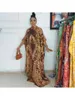 Vestidos estampados africanos elegantes de ropa étnica con patrones clásicos: fuera del hombro y talla grande