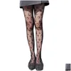 Chaussettes de bonne humeur femme serrée d'été en nylon de lune imprimé bass y lingerie femelle pantyhose de pantyhose fisnerie