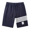 Shorts Mens Capris Sports Casual Shorts Stripe Large Loose Summer Cotton Pants Beach Broeeches Mens Pants