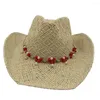 Berets Western Denim Hat Autumn Panama Sun Vintage elegancki jazz sombrero hombrcowboy