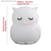 Lampes nuances capteur tactile rvb LED hibou night lampe table lampe de la lampe à chambre à coucher en silicone oiseau nocturne lampe enfant cadeau Q240416