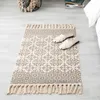 Carpets Nordic Contracted Natural Cotton Linen Door Mat Bedroom Bed MATS Sitting Room Tea Table