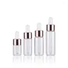 Storage Bottles 20pcs/Lot 5ml 10ml 15ml 20ml Clear Glass Dropper Bottle Portable Eye Esstenial Oil Perfume Cosmetic Container