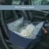 Assento de carro de cachorro controle central controle não -lip transportadoras de cães segura carro -braço booster booster cã portador de almofada com cintos de segurança portador de estimação 240412