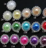 16mm platt rygg kristallpärlknappar 50pcslot 19Colors Metal Rhinestone Crystal Loose Diamonds Jewelry Diyl7028604