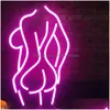 Partymasken dd sexy Frauen Neon Lichter Schild Hängende Nacht Lampe Weihnachts -Club -Bar Restaurant Game Room Beleuchtung Dekor aus dem gewöhnlichen DH2BA