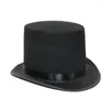 Berets British Style Adult/Kids Flat Top Hat Prom Carnivals Party Costume Felt Magician For Show Rave