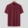 Męskie koszule 2024 Summer T-Shirt T-shirt swobodne stałe stałe kolorowe kolory krótko-rękawowe TEES S-3xl luksusowe ubranie