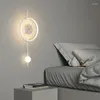 Wall Lamp Modern LED Clock Sconce For Bedroom Bedside Living Dining Room Aisle Porch Corridor Home Decor Lighting Fixture Luster